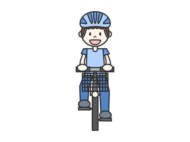 正面から見た自転車イラスト