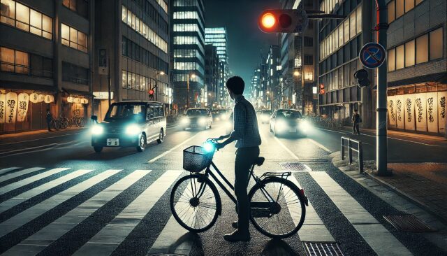 自転車　夜